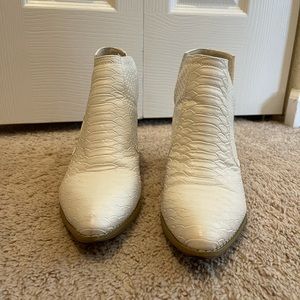 White Ankle Booties size 7